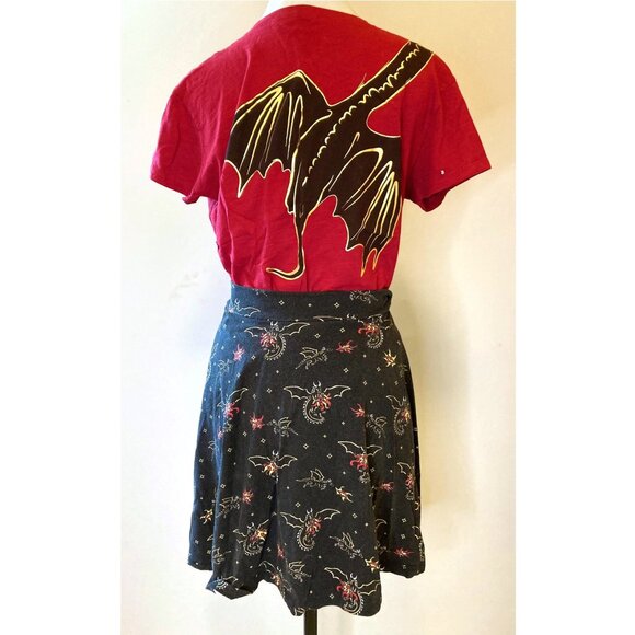 Princess Awesome red and black t-shirt and short skirt set - Picture 5 of 7